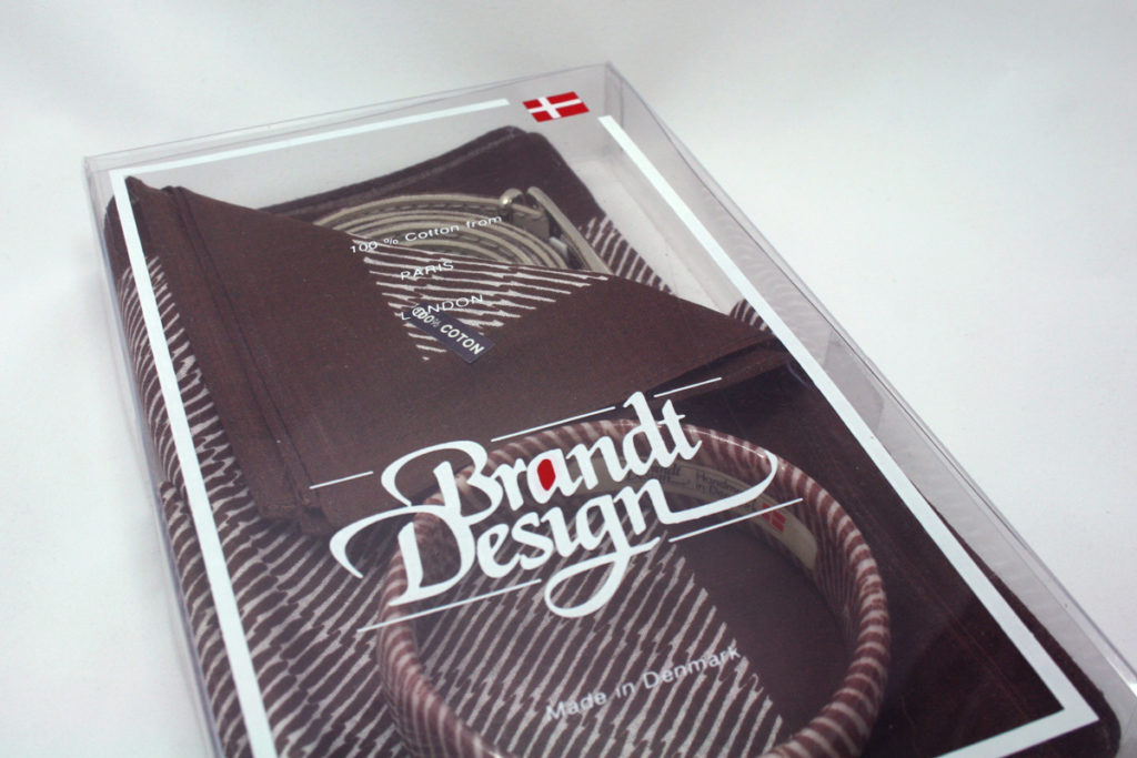 Brandt Design Danish design scarf, bangle and belt