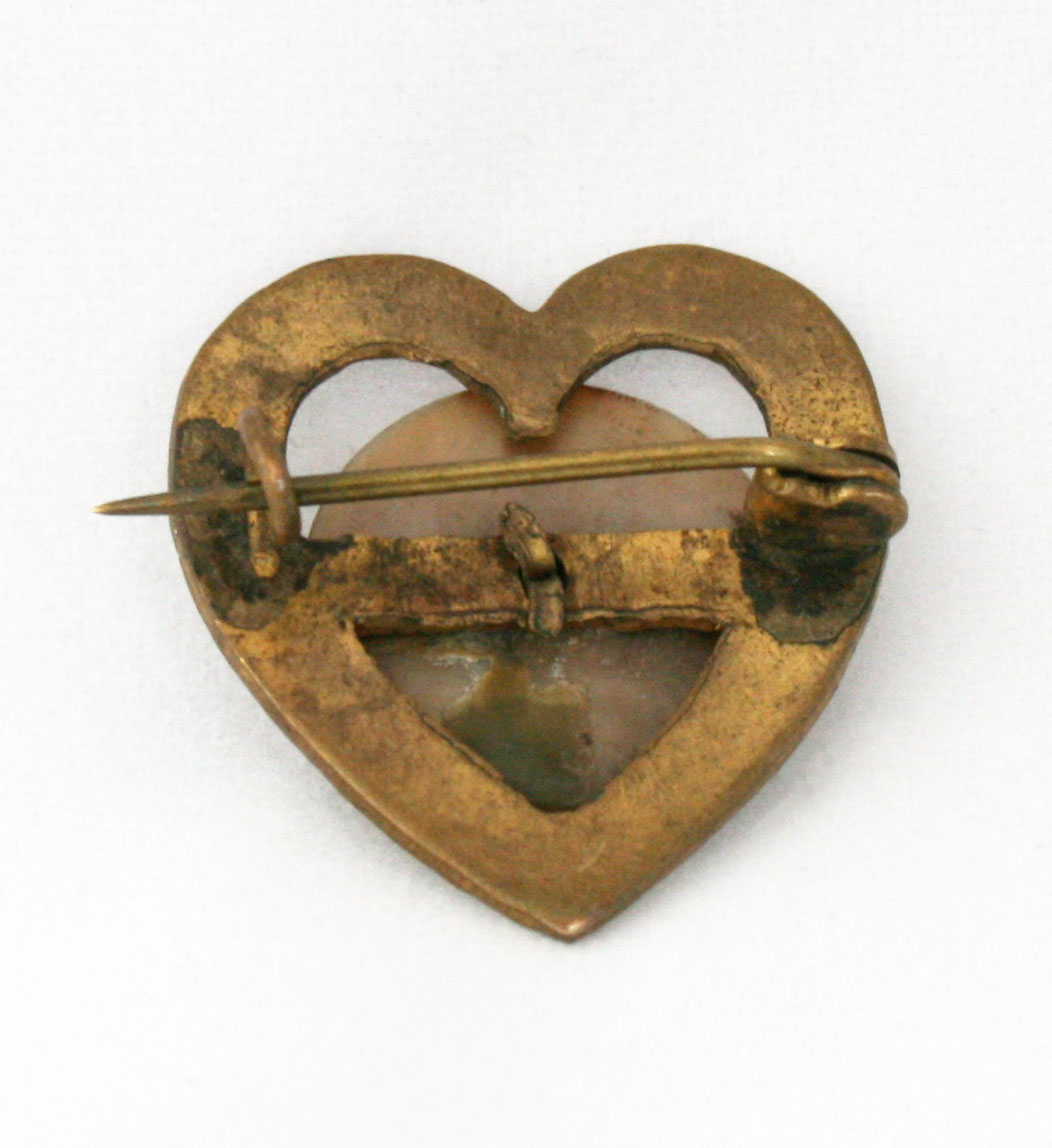Victoriaanse broche in hartvorm