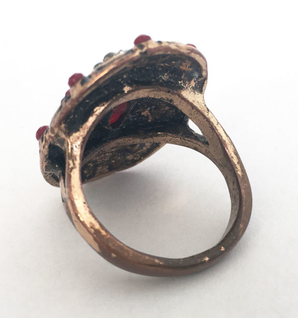 Vintage ring met imitatie agaat