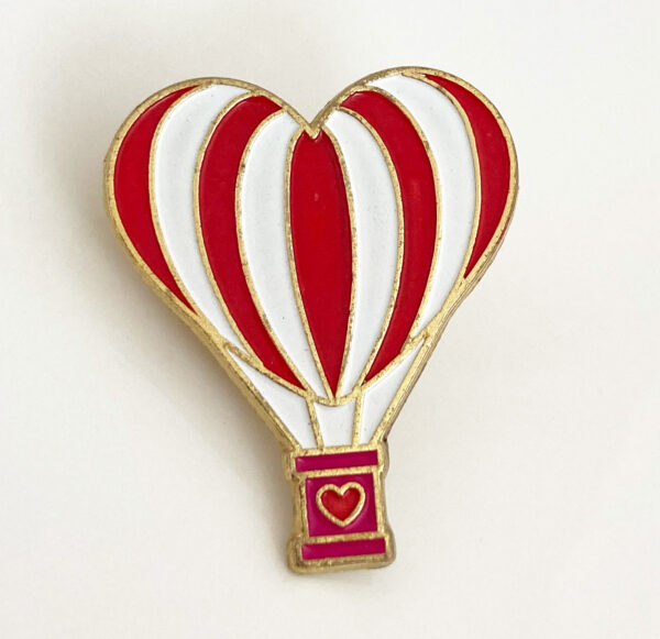 luchtballon pin in hartvorm